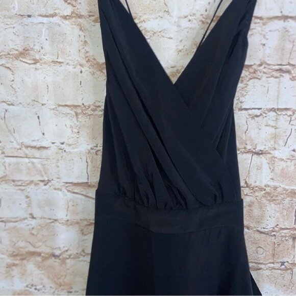 Amanda Uprichard Kiana Black Dress 100% Silk High Low Dress Size Small - Picture 3 of 7